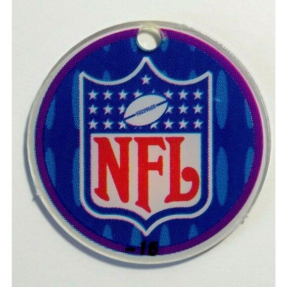 NFL Football Pinball Keychain Promo Plastic 2001 Game Logo Sports Fan - Picture 1 of 3